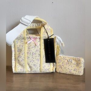Madden Girl Ditsy Yellow Pink Floral Mini Tote Bag NWT